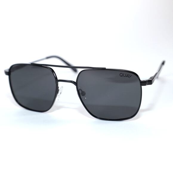 Quay Australia BODYGUARD Polarized Square Aviator Sunglasses - Black/Black - NWT - Picture 3 of 10